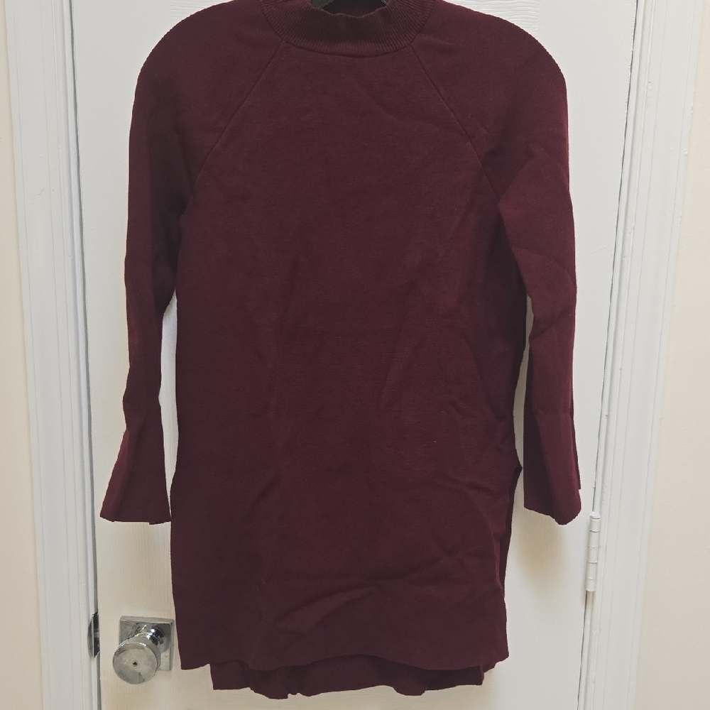 Ann Taylor Red Cowl Neck Sweater